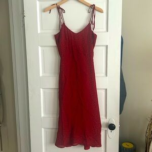 Reformation size 2 red polka dot dress